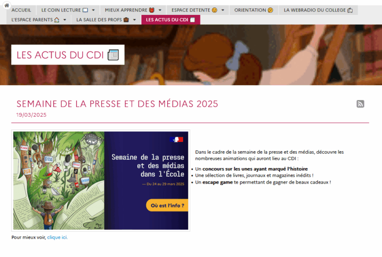Tiens toi au courant des actus du CDI