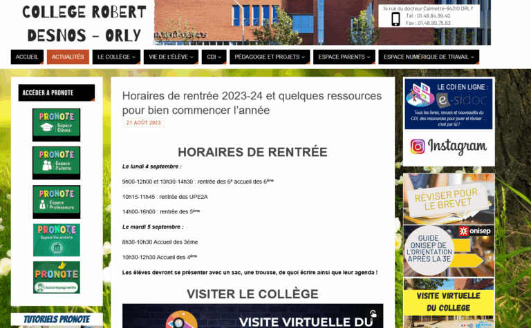 Lire la suite à propos de l’article Lancement du nouveau site du collège : nous avons besoin de vous !