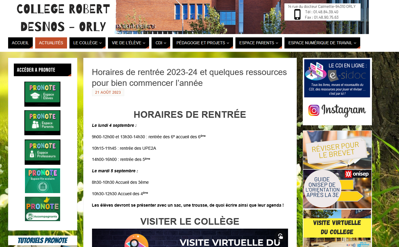 Lire la suite à propos de l’article Lancement du nouveau site du collège : nous avons besoin de vous !