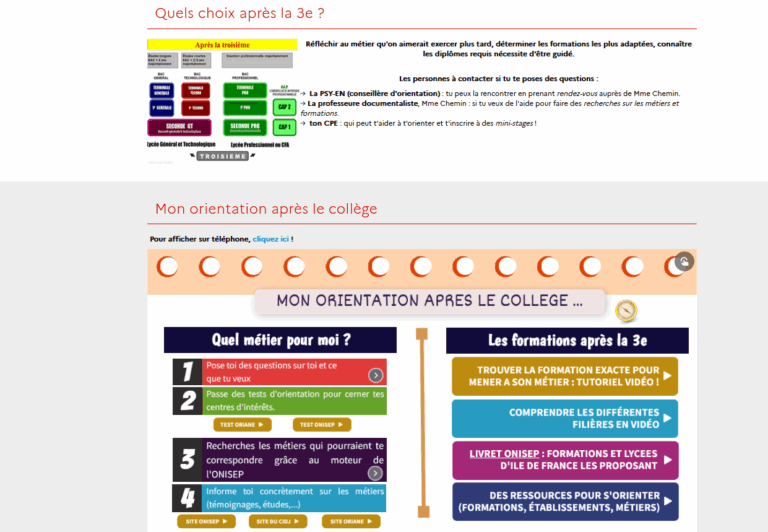 Informe toi sur ton orientation