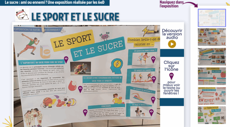 “Le sucre : ami ou ennemi ?” : l’exposition augmentée des élèves de 6eE